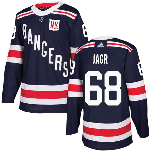 Adidas Rangers #68 Jaromir Jagr Navy Blue Authentic 2018 Winter Classic Stitched NHL Jersey - Click Image to Close